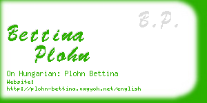 bettina plohn business card